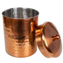 Load image into Gallery viewer, Hound Hammered Copper Treat Cannister
