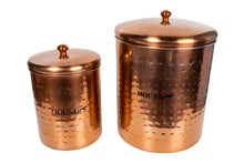 Load image into Gallery viewer, Hound Hammered Copper Treat Cannister