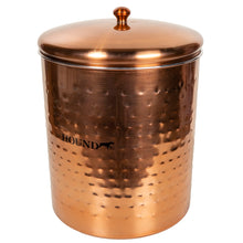 Load image into Gallery viewer, Hound Hammered Copper Treat Cannister
