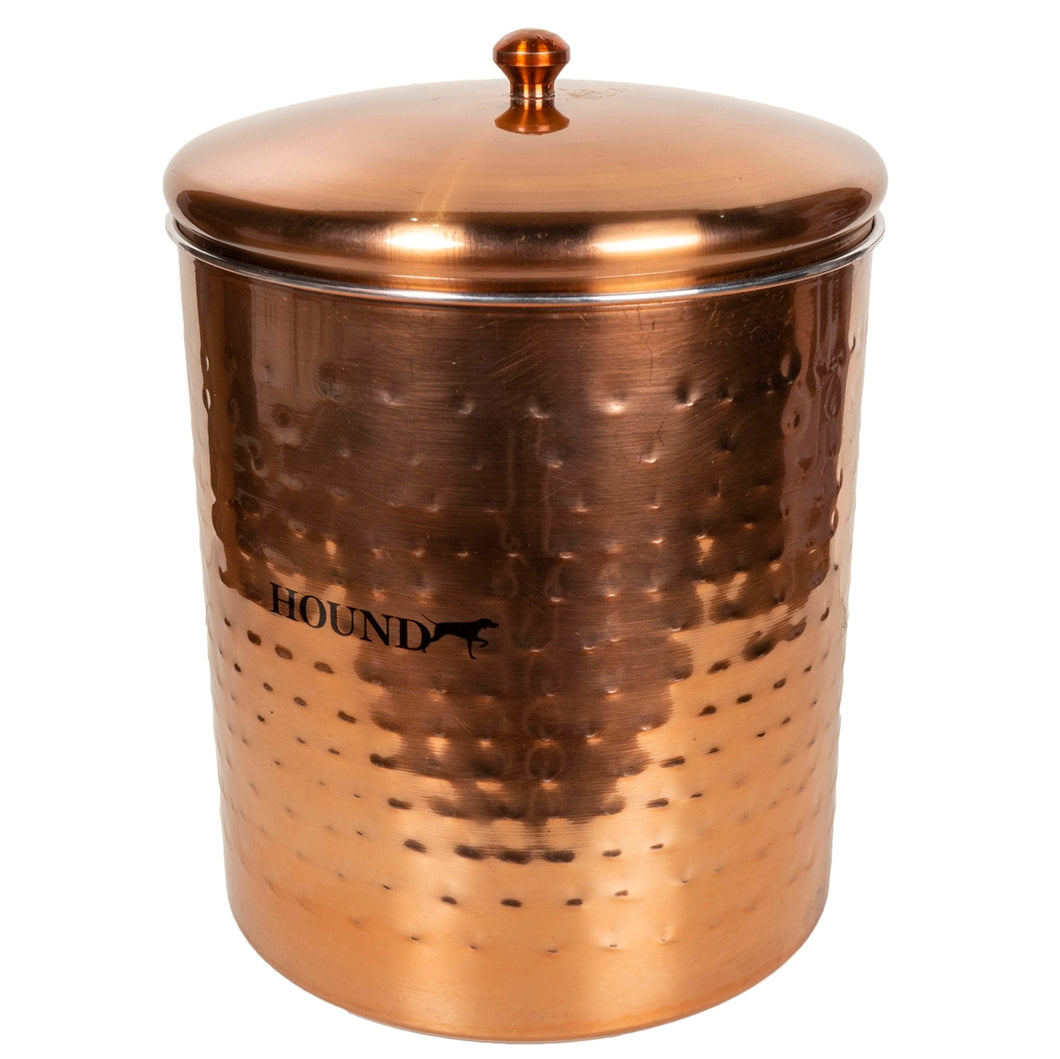Hound Hammered Copper Treat Cannister