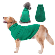 Knitted Dog Sweater - Green